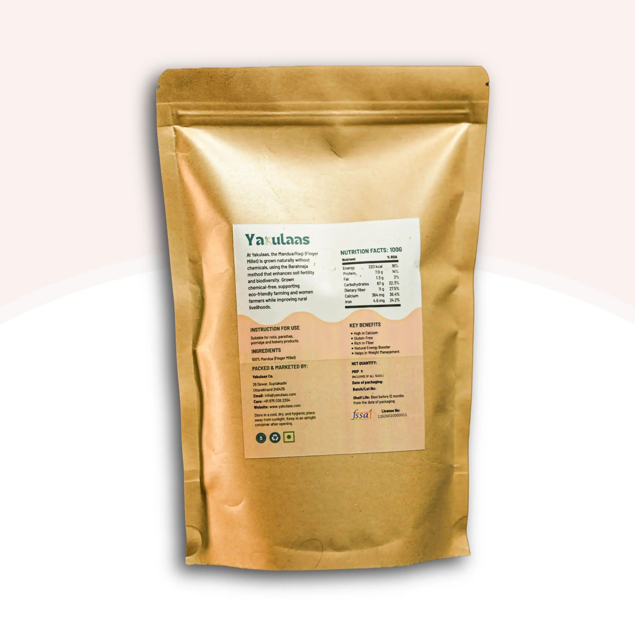 Mandua Finger Millet Unpolished | Ragi, Nagli, Nachni Whole Grain 2 Finger Millet Ragi back