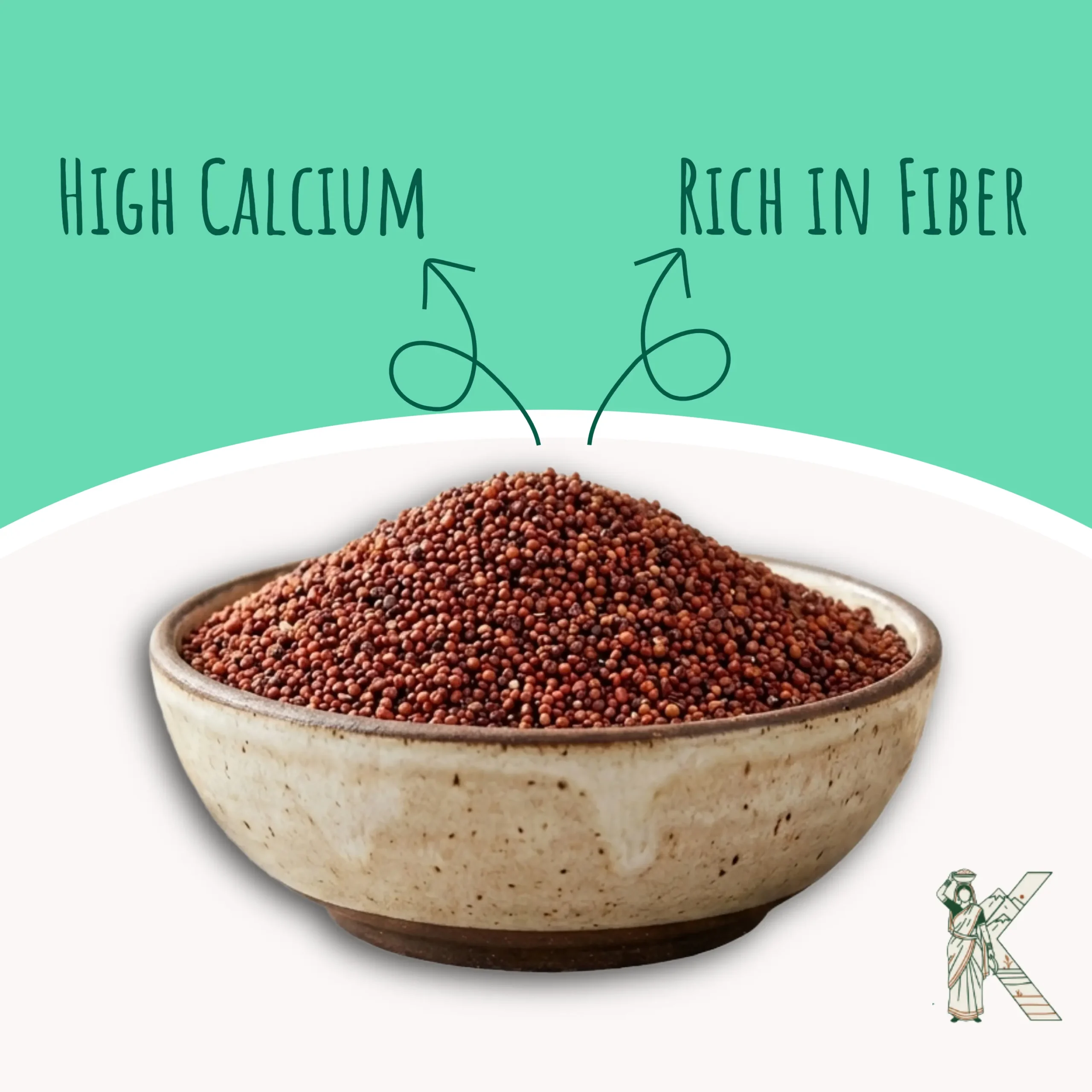 Mandua Finger Millet Unpolished | Ragi, Nagli, Nachni Whole Grain 4 Finger Millet nutrient