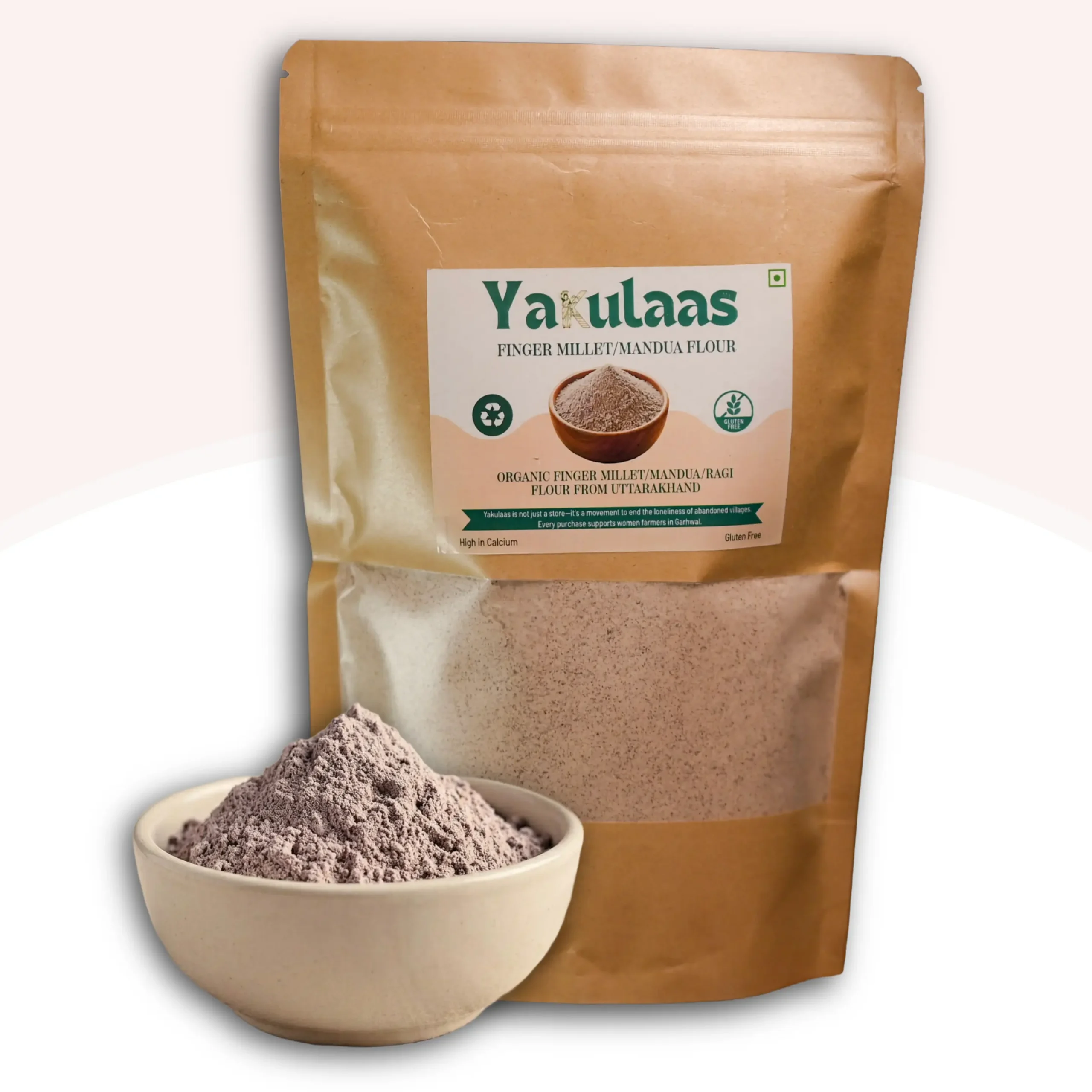 Mandua Finger Millet Flour (Ragi Atta, Nagli, Nachni) 1 Ragi Atta Front