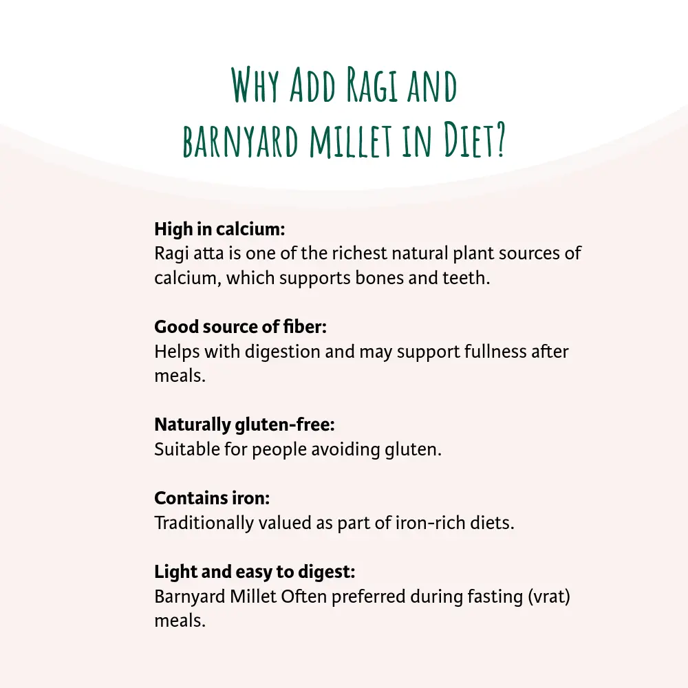 Finger Millet Ragi Atta & Barnyard Millet Combo 5 Finger Millet Flour X Barnyard Millet-3