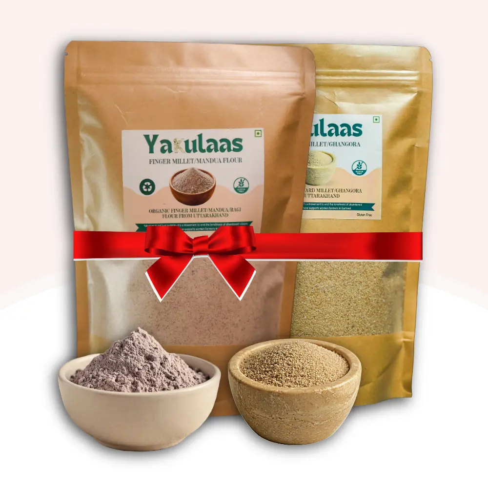 Finger Millet Ragi Atta & Barnyard Millet Combo 1 Ragi Aata X Barnyard Millet Front